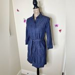 J.Crew  Chambray Belted Dark Wash Shirt Dress Size Extra Small Photo 7