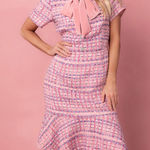 Ivy City Co Eloise‎ Pink Tweed Dress sz 4X NWT Office Business Photo 0