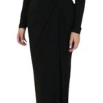 Lauren Ralph Lauren Black Long Sleeve Evening Gown Size 6 Formal Photo 0