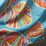 Gretchen Scott Shell Shock Ruffle Neck Dress Preppy Resortwear Tropical Size S Photo 9