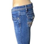 Rue 21 Womens Denim Blue Jeans Mid Rise Boot Cut Stretch Size 3 4 Short Photo 2