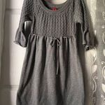 Elle  knit dress drawstring waist 100% cotton mini dress, size small Photo 0