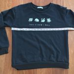 Romwe  Black graphic Panda Pets Sweatshirt size S Photo 4