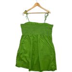 Old Navy  Dress Womens XXL Tall Green Linen Blend Tie Strap Sundress Beach Cruise Photo 1