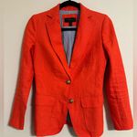 J.Crew 100% Linen Blazer in Coral Orange Photo 0