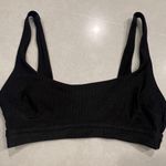 Aerie Black Ribbed Swimsuit Top Photo 0