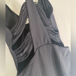 NWOT Ambrielle Swimsuit Black High Cut One Piece Racerback Slits In Front Small Photo 2