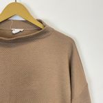 Tribal Jeans Brown Quilted Mock Turtleneck Sweatshirt Size M Photo 2