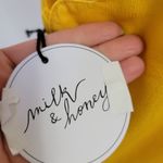 Milk and Honey mustard scalloped halter tank size large Photo 8