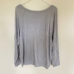 Lane Bryant  Scoop Neck Long Sleeve Tee Gray Plus Size 14/16 Photo 4
