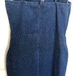 Haute Monde NWOT Dark Wash Denim Rhinestone Fitted Mini Dress Size L Photo 8