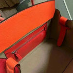 Bally Sommet Satchel Top Handle Medium Size Handbag In Beautiful Orange/pink. Pink Photo 13