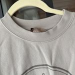 H&M  Balance & Wellness club crewneck sweatshirt pullover greige taupe neutral Photo 6