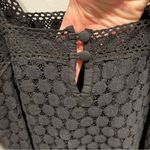 Solitaire Witchy whimsigoth crochet lace square neck 3/4 tie sleeve blouse boho fairy Photo 5