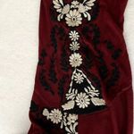 Lucky Brand  Maroon Embroidered Peasant Top Photo 7