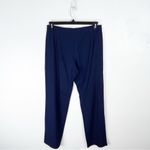 Eileen Fisher  Navy Blue High Rise Pull On Elastic Waist Pants Slacks Size Medium Photo 1