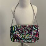 Vera Bradley Pink/Green Floral Quilted Fabric Shoulder Bag Green Photo 1
