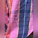 KERRI ROSENTHAL MIA PLAID SHIRT cabin pink plaid ruffle small cotton flannel Photo 9