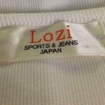 Lozi Sports Jeans Beaded Sequin T Shirt XS White Short Sleeve Stretch Knit Japan Photo 5