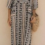 Hailey & Co sz L Womens Long Pink Black Floral Striped Maxi Dress Feminine Boho Size L Photo 0