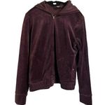 Ann Taylor Loft purple velour hoodie Size Medium Photo 0