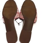 Who What Wear NEW "Florence" Red Striped Bow Detail Slide Sandals Photo 4