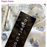Paper Crane NWOT Baby Doll Ivory Floral Print Short Sleeve Blouse | Women’s Sz M Photo 12