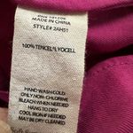 Soft Surroundings  Washed Tencel Asymmetric Tunic Top Pink Orchid Fuchsia Small Photo 8