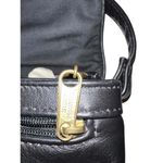Stone Mountain Black Leather Shoulder Bag With Gold Plated Hardware Photo 8