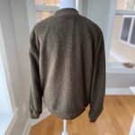MIROL Olive Khaki Green Boucle Zip Bomber Jacket Size Large Photo 2