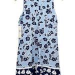 Eliza J NWT  Mini Dress Size 4 Lace Trim Floral Blue & White Coastal Shift NEW Photo 3