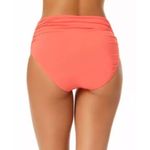 Anne cole  Bikini Bottom Convertible High Waist Shirred Juicy Coral Pink XL Photo 1