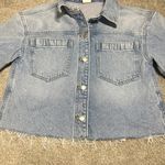 SO Women’s / Junior’s Cropped Denim Shirt Blue Size M Photo 3