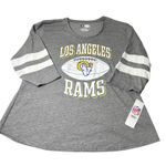 NFL Team Apparel NEW Los Angeles Rams NFL Womens‎ 2XL Football Three Quarter Sleeve T Shirt Photo 1