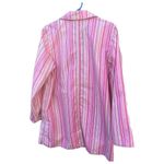 L.L.Bean bright pink striped 100% cotton jacket . Pink Size M Photo 1