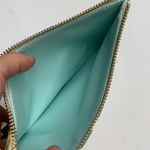 Kate Spade Painterly Cheetah Ikat Green Zippered Pouch with Pull Charm Photo 5