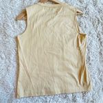 Brooks Brothers  Women’s Yellow Tank Top Sleeveless V-Neck‎ Cotton size medium Photo 4