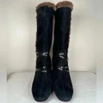 Joan & David Circa Dulcinea Black Suede Mid Calf Boot Women’s Size 8.5 Medium Photo 2