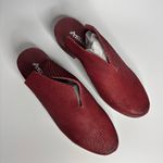 Antelope Astrid Razor Leather Wedge Mules in Bordeaux Photo 6