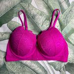 Victoria's Secret Victoria’s Secret Pink Lace Padded T-Shirt Push Up Full Coverage Bra 38C Photo 5