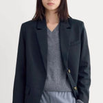 Everlane NWT | Tencel Oversized Blazer Classic Navy 2 Button Size 6 Photo 0