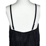 Dreamgirl Size XL Women Black Fringe Mini Dress With Adjustable Spaghetti Straps Photo 3