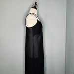ZARA New Black Tulle Slip Midi Dress Asymmetric Hem with Spaghetti Straps Size M Photo 11