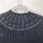 Victoria Jones  beaded mock neck sweater▪️M Photo 1