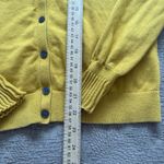 Boden Mustard Yellow Ruffle Trim Button Front Cardigan Sweater Women 4 Small Photo 2