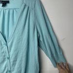 Lane Bryant  Women’s Cardigan Light Blue Size 18/20 Button Front 3/4 Sleeve Photo 4