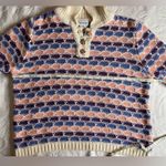 Free People x Find me Now Confetti Crochet Polo Sweater,XL XXL, runs like large Photo 8