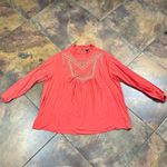 Torrid Washable Crinkle Gauze Relaxed Embroidered Blouse Baked Apple 2 2X 18-20 Photo 6