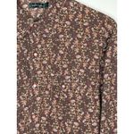 Cruel Girl  Floral Print Pearl Snap Western Long Sleeve Shirt Brown Pink Women XL Photo 2