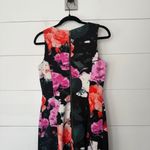Vince Camuto Women’s 6 Black Floral Sheath Dress Office Core Career Photo 2